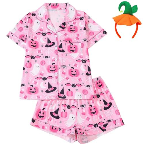 Halloween Pjs Women,Halloween Pajamas Women Costumes Accessories 2025 Fall Pjs Matching Plus Size Pajama for Couples Family Woman Pink XX-Large | Amazon (US)