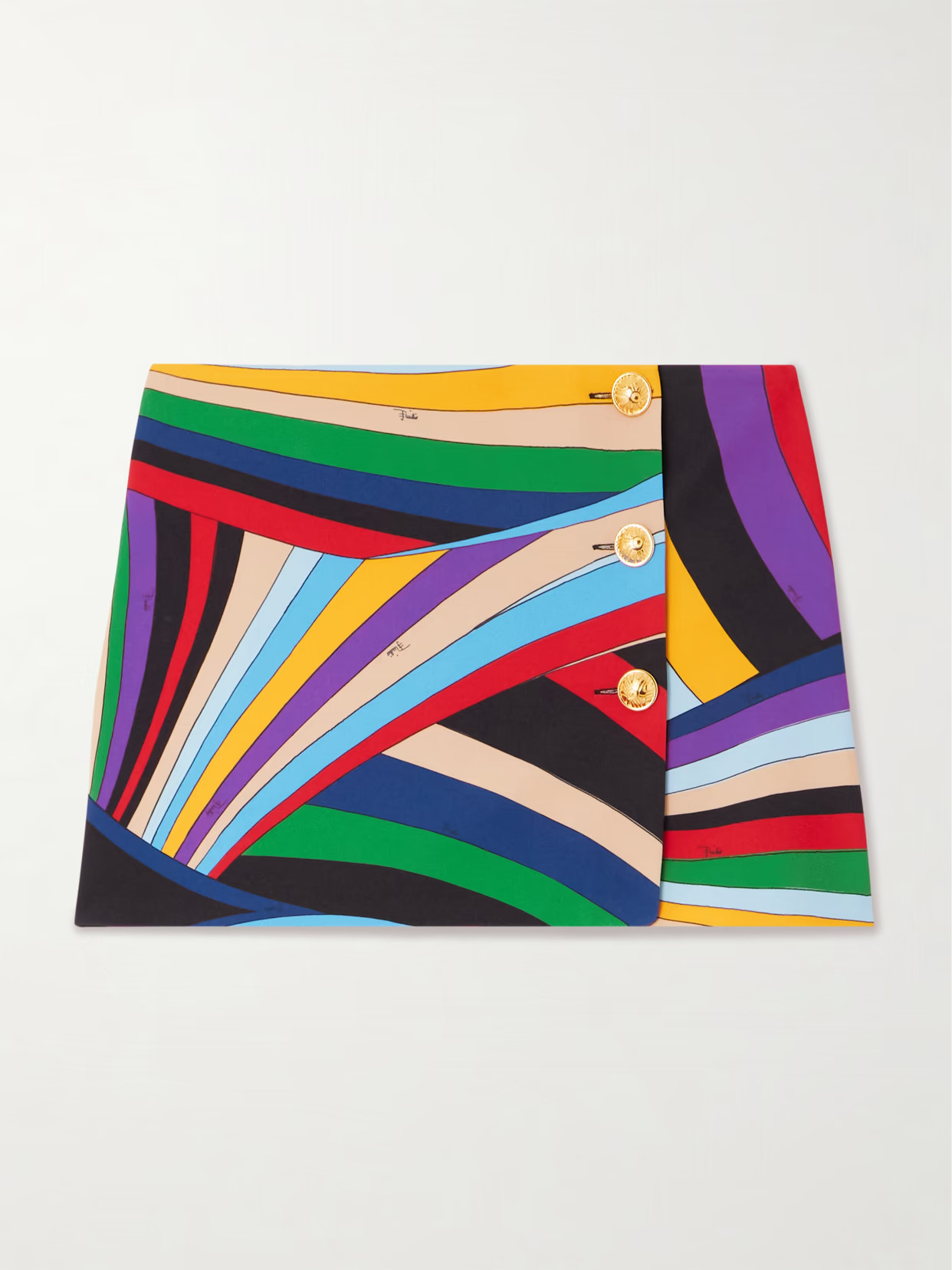 PUCCI - Printed Cady Mini Wrap Skirt - Multi | NET-A-PORTER (US)