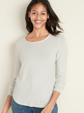 Plush-Knit Crew-Neck Tee for Women | Old Navy (US)