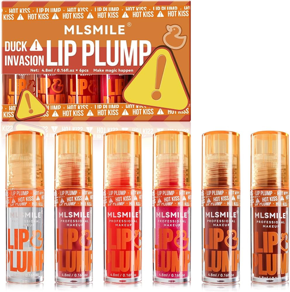 6 PCS Fat Lip Oil, Duck Plump Lip Gloss, High Pigment Plumping Lip, Hydrating Lip Glow Oil, Lip B... | Amazon (US)