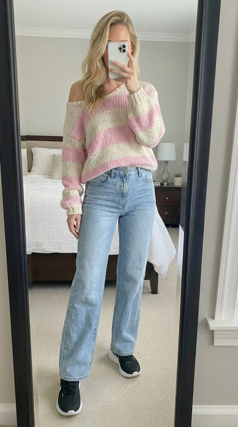 Pretty in pink stripes! 💕
Obsessed with this pink and cream striped sweater! The oversized fit, soft knit fabric, and cold shoulder cutout details make it so fun and flattering. Love the pastel color combo - it's perfect for spring!
Paired it with light wash straight leg jeans and black pointed toe ankle boots for an easy casual look. The light denim balances the cozy sweater perfectly and the boots add just the right amount of polish.
This sweater is so comfortable and comes in multiple colors! It's great for layering or wearing on its own during transitional weather. Perfect for casual outings, coffee dates, errands, or weekend plans.
These jeans are incredibly flattering and hit at the perfect length with boots or heels. Such a versatile pair that goes with everything!
Shop this spring outfit by following me in the LTK app 🛍️
#LTKfinds #LTKstyletip #LTKunder100 #stripesweater #pinksweater #coldshouldersweater #springoutfit #springstyle #straightlegjeans #lightwashdenim #blackboots #pointedtoeboots #anklebooties #casualstyle #ootd #outfitinspo #sweaterweather #springfashion #pastels #cozyandcute #everydaystyle #denimstyle #fashionfinds 

 

#LTKdayinmylife #LTKgrwm #LTKootd