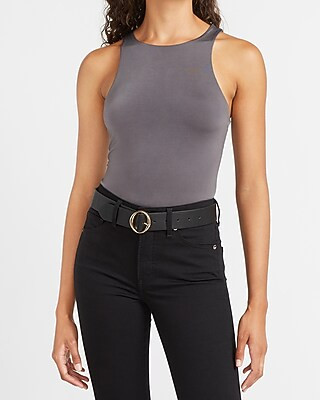 Body Contour High Neck Thong Bodysuit | Express