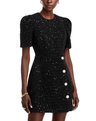 AQUA Sequin Tweed Mini Dress - Exclusive  | Bloomingdale's Women | Bloomingdale's (US)