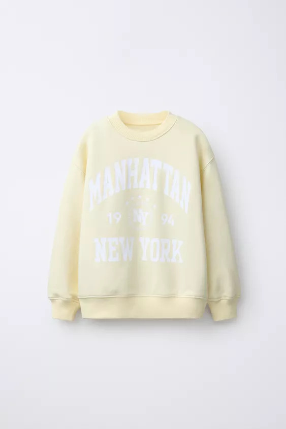 VARSITY SLOGAN SWEATSHIRT | Zara UK