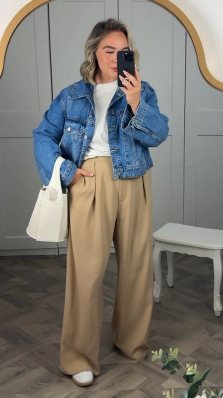 a smart casual look wearing the best denim jacket ever (all true to size - I had the trousers taken up a bit as I’m 5ft 2 and a half)

WAT the brand / River Island / Adidas Samba 

#LTKmodest #LTKstyletip #LTKmidsize