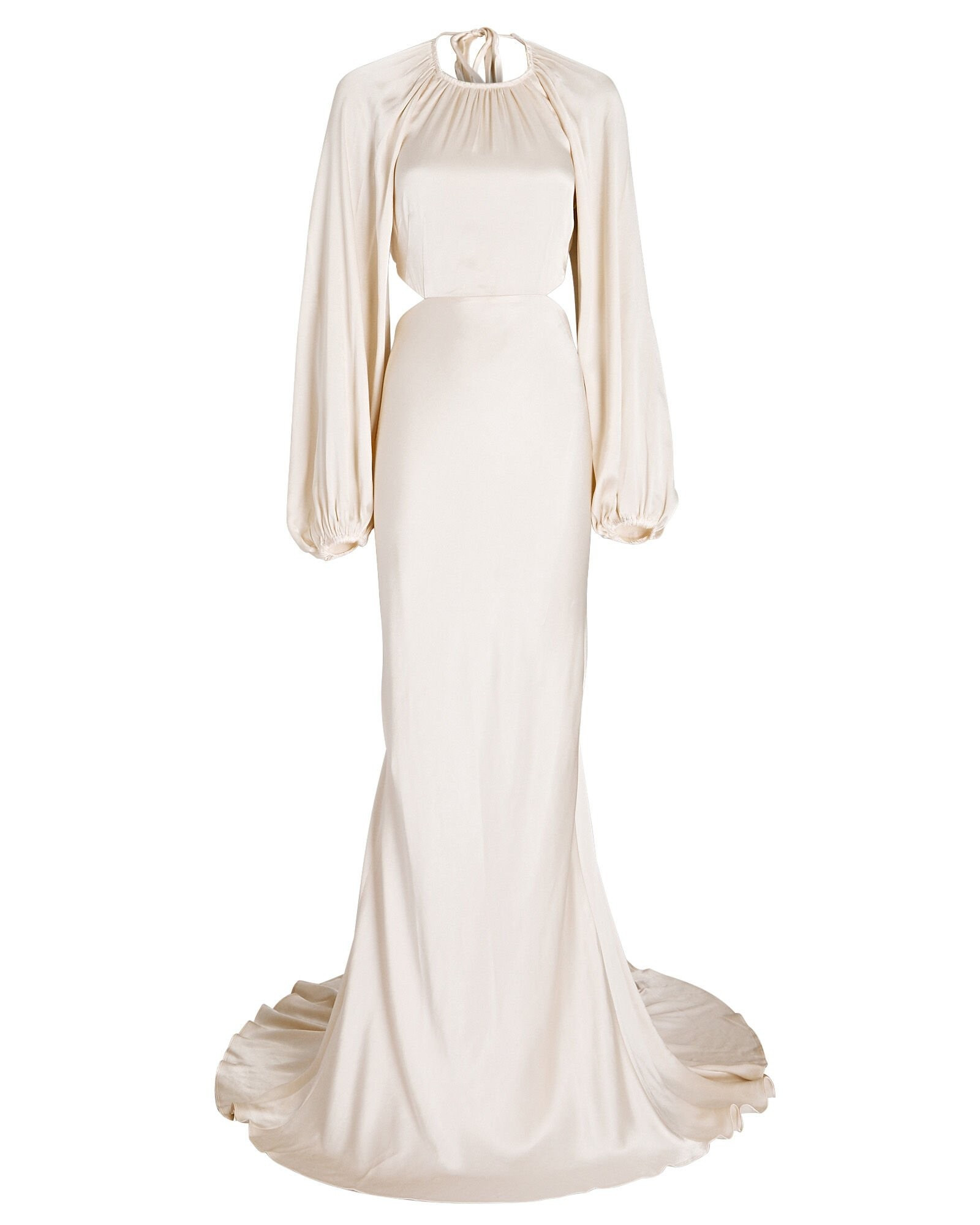 La Lune Open-Back Satin Maxi Dress | INTERMIX