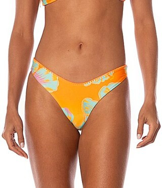 Maaji Icon Splendor Hawaiian Floral Reversible Thin Side Swim Bottom -  XS | Dillard's