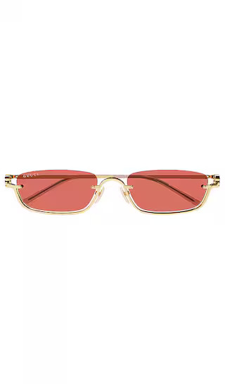 Upside Down Narrow Rectangle in Gold & Red | Revolve Clothing (Global)