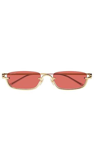 Upside Down Narrow Rectangle in Gold & Red | Revolve Clothing (Global)