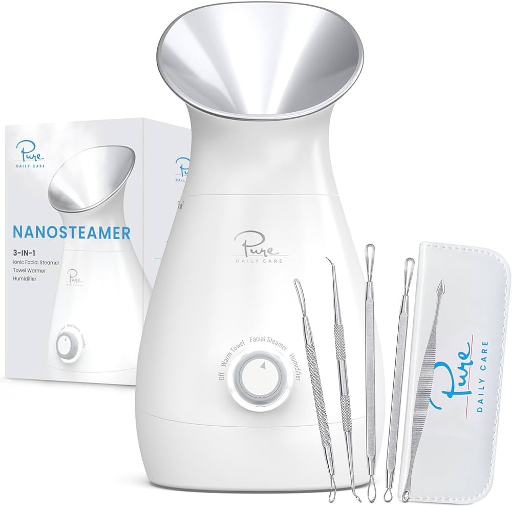Pure Daily Care NanoSteamer Large 3-in-1 Nano Ionic Facial Steamer with Precise Temp Control - Hu... | Amazon (US)