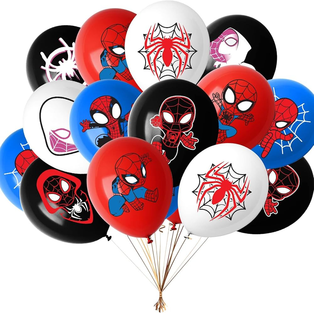 STHBLU 50 PACKS Superhero Party Balloons Birthday Latex Balloons,Superhero party Decoration For K... | Amazon (US)