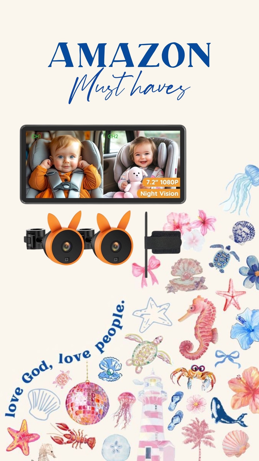 Dual baby monitor for the car! Under $100 on amazon 

#LTKTravel #LTKFamily #LTKBaby