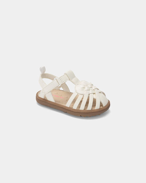Baby Girl Every Step\u00ae First Walker Sandals - White | Carter's Inc