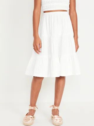 Tiered Midi Skirt for Girls | Old Navy (US)