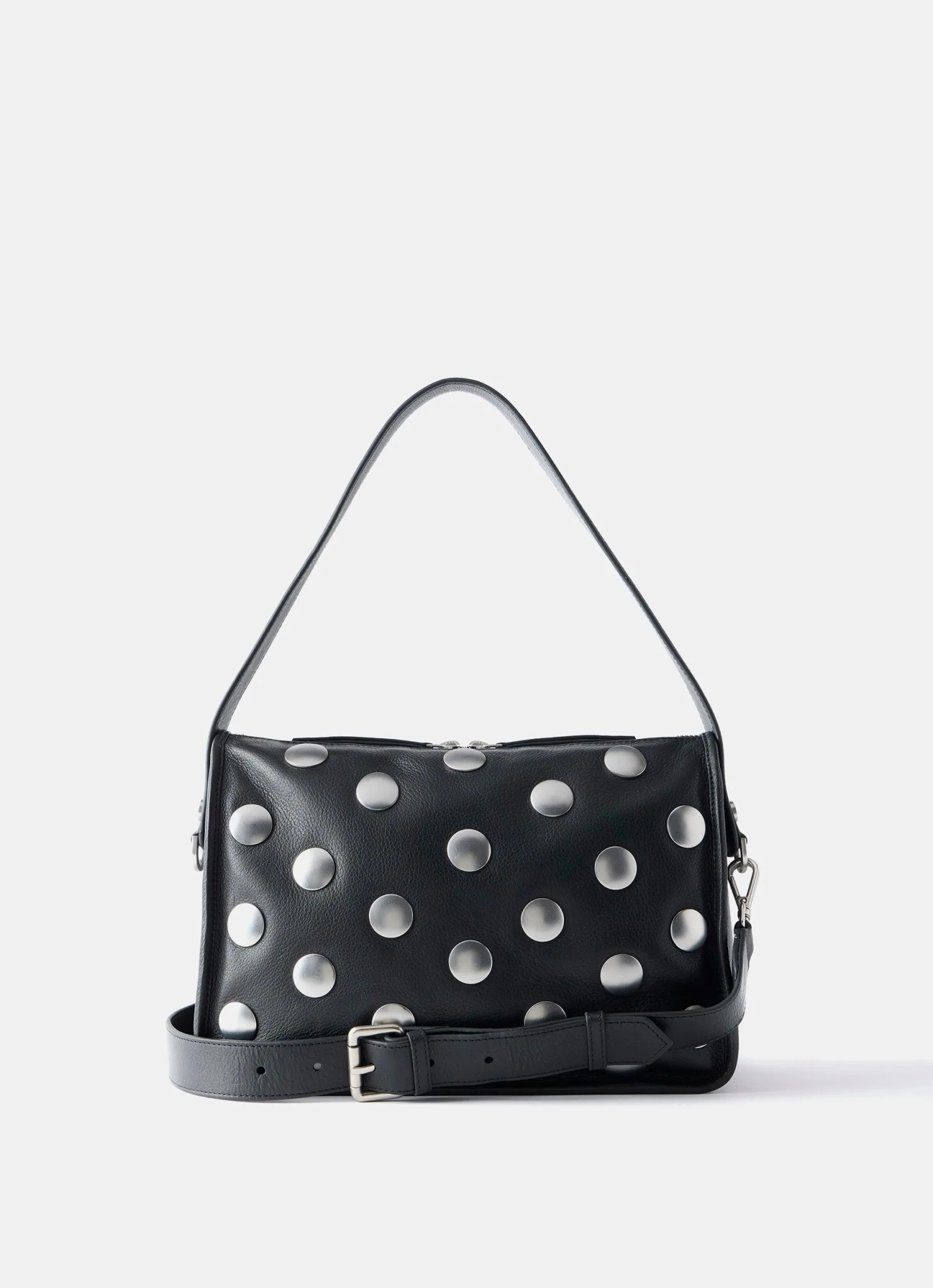 Black Leather Studded Bag | Mint Velvet
