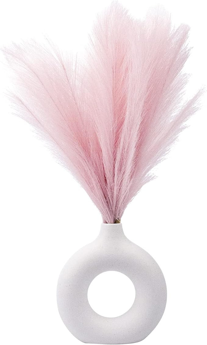 6 PCS Faux Pampas Grass 17"/44cm Artificial Fluffy Pompas Grass Fake Pampas Grass 7 Branches for ... | Amazon (US)