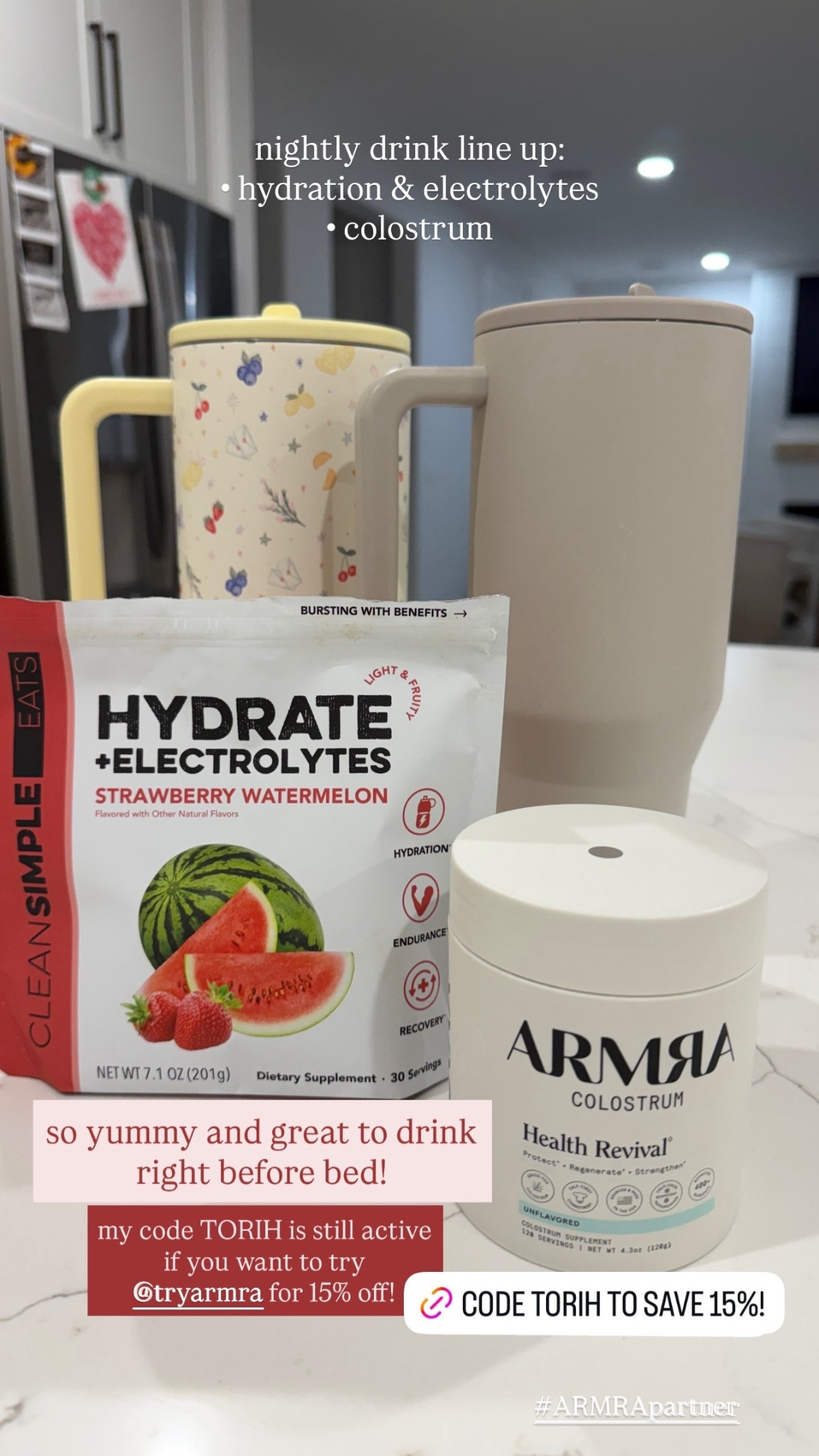 @tryarmra  and clean simple eats nightly mocktail! 