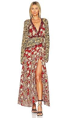 Free People Tilda Wrap Dress in Neutral Combo from Revolve.com | Revolve Clothing (Global)