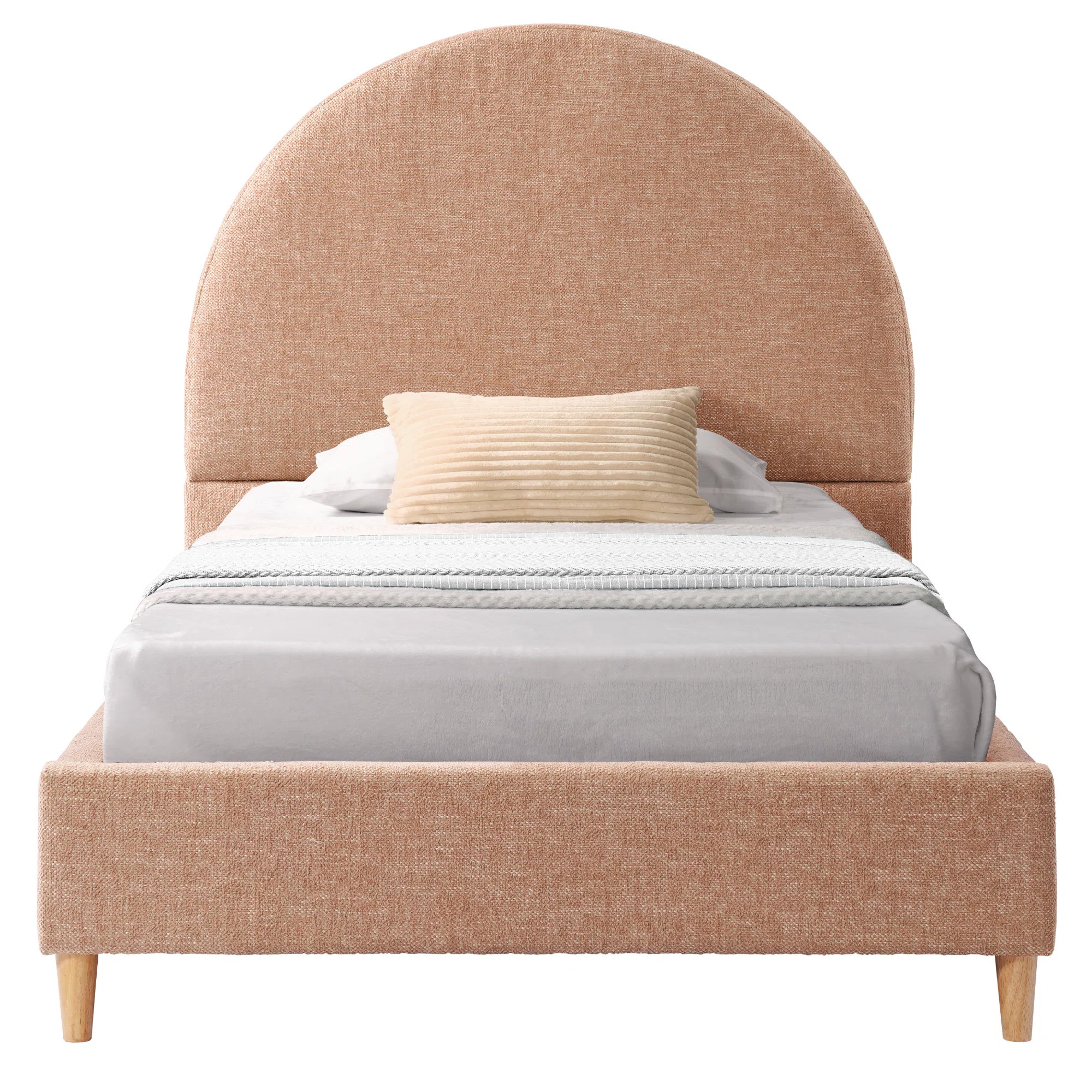 Hokku Designs Jodiel Arched Upholstered Boucle Bed Frame & Reviews | Wayfair | Wayfair North America