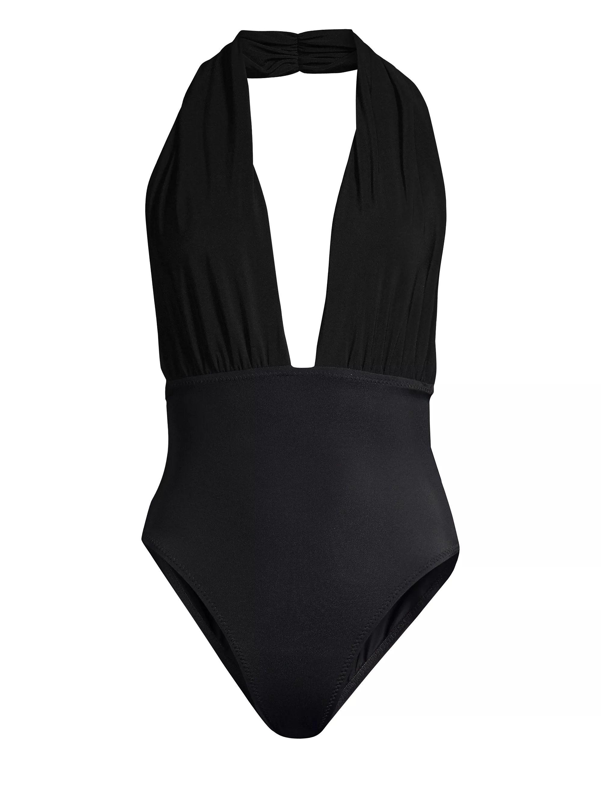 Halter Low Back One-Piece Swimsuit | Saks Fifth Avenue