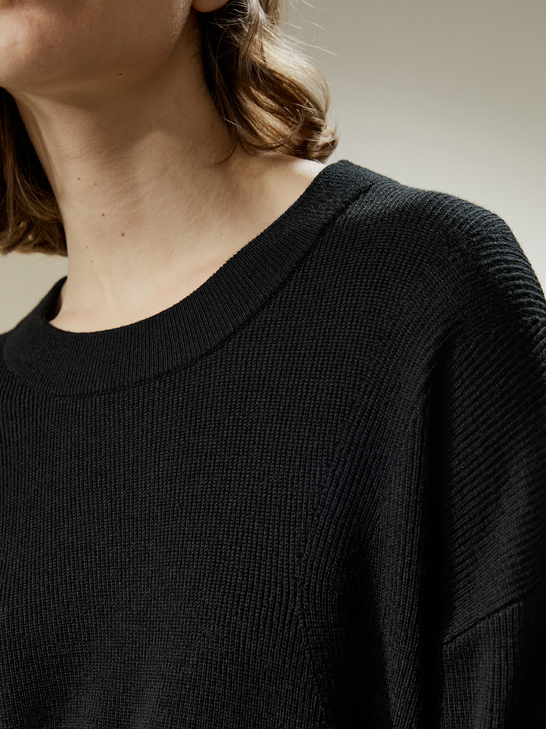 Ultra-fine Merino Wool Crewneck Sweater | LilySilk