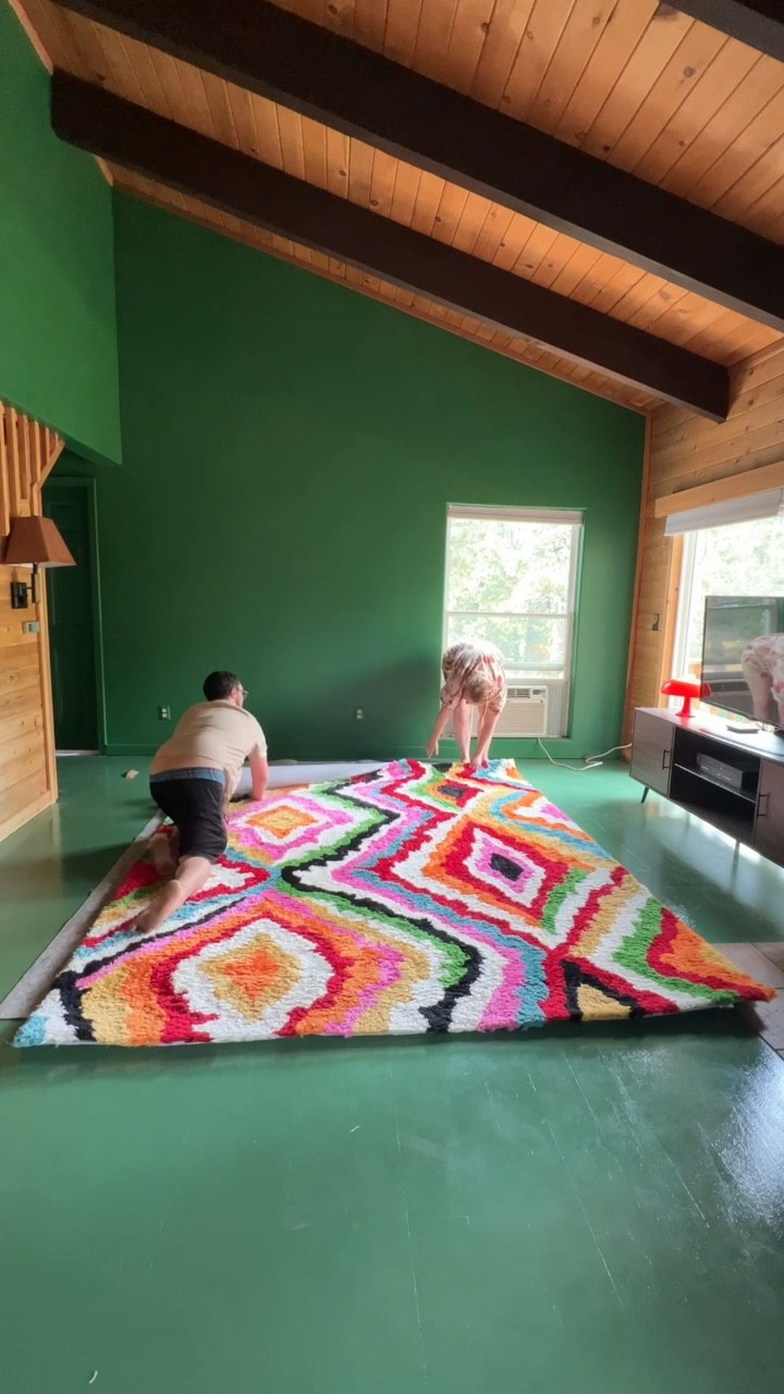 The most beautiful and fun rug just landed in the cabin!! 😱❤️
I’m a hardcore @rugs_usa fan girl - all the rugs in our apartment are from them (for real!) so I knew I had to put some Rugs USA gems in the cabin. 

I’ve been eyeing this multi-color shag rug from them for a while now and I just adore how it pulls the whole living room together. (Rugs are fun like that - they’re a great way to visually tie in all the colors your have going on.)

I was actually inspired to get this rug from a cabin the girls and I stayed in a few years ago outside Sequoia NP. The house had a brightly colored thick rug that felt amazing under my feet in the wintertime and not only made me smile every time I looked at it, it was also like, super cozy to walk on. I wanted something like that for this cabin!!

We also grabbed their premium rug pad to make sure it doesn’t slip too much and this makes a big difference. 

We have another Rugs USA rug in the loft and a small one by the cabin deck door that Twyla loves to sit on all day while looking at birds. 🐈

If you want to shop this exact rug or check out other Rugs USA styles, I have this linked in my Shop The Cabin tab for ya ❤️And use code WHIMSY15 for a discount! 

#rugsusapartner #RugsUSA #whimsyhomes #cabinglowup #colorfulhomes #colorfulrug 

#LTKFind #LTKhome #LTKunder100