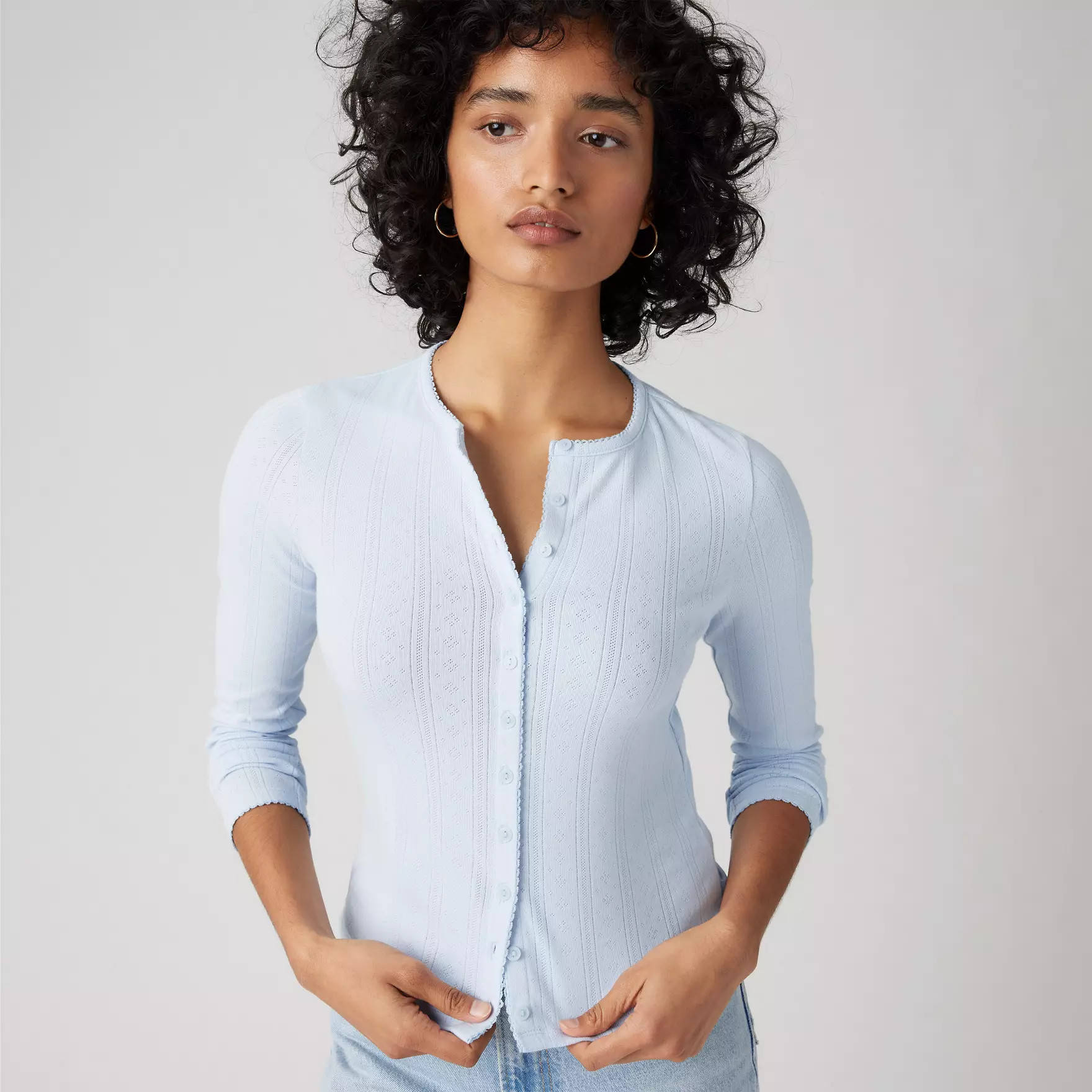 Dry Goods Women's Pointelle Long Sleeve T-shirt | Levi's US