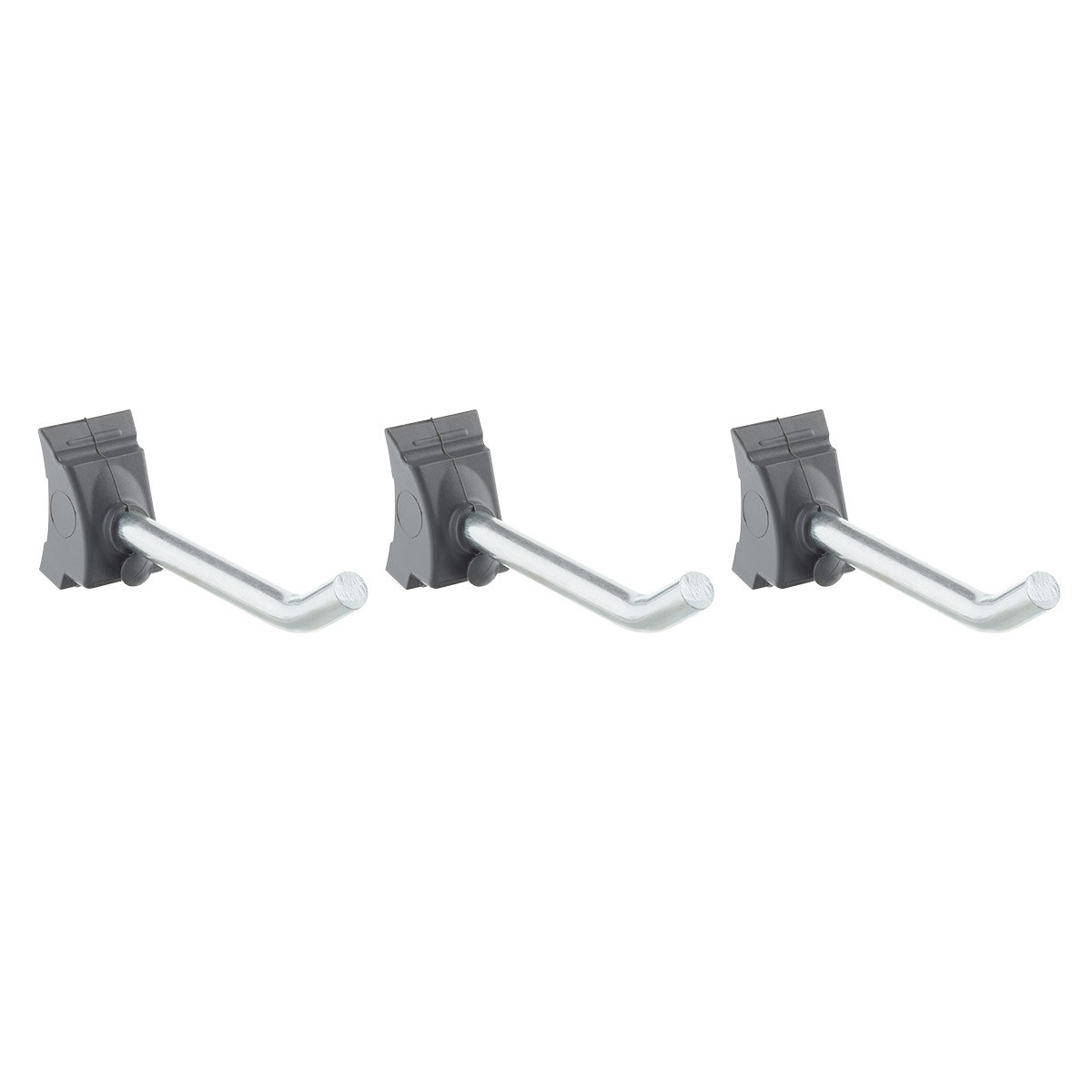 Elfa Utility Accessory Hooks Grey Pkg/3 | The Container Store