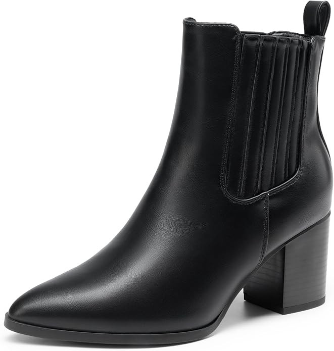 DREAM PAIRS Women's Ankle Boots Pointed Toe Chunky Block Heel Ankle Bootie Fall Short Booties Sho... | Amazon (US)
