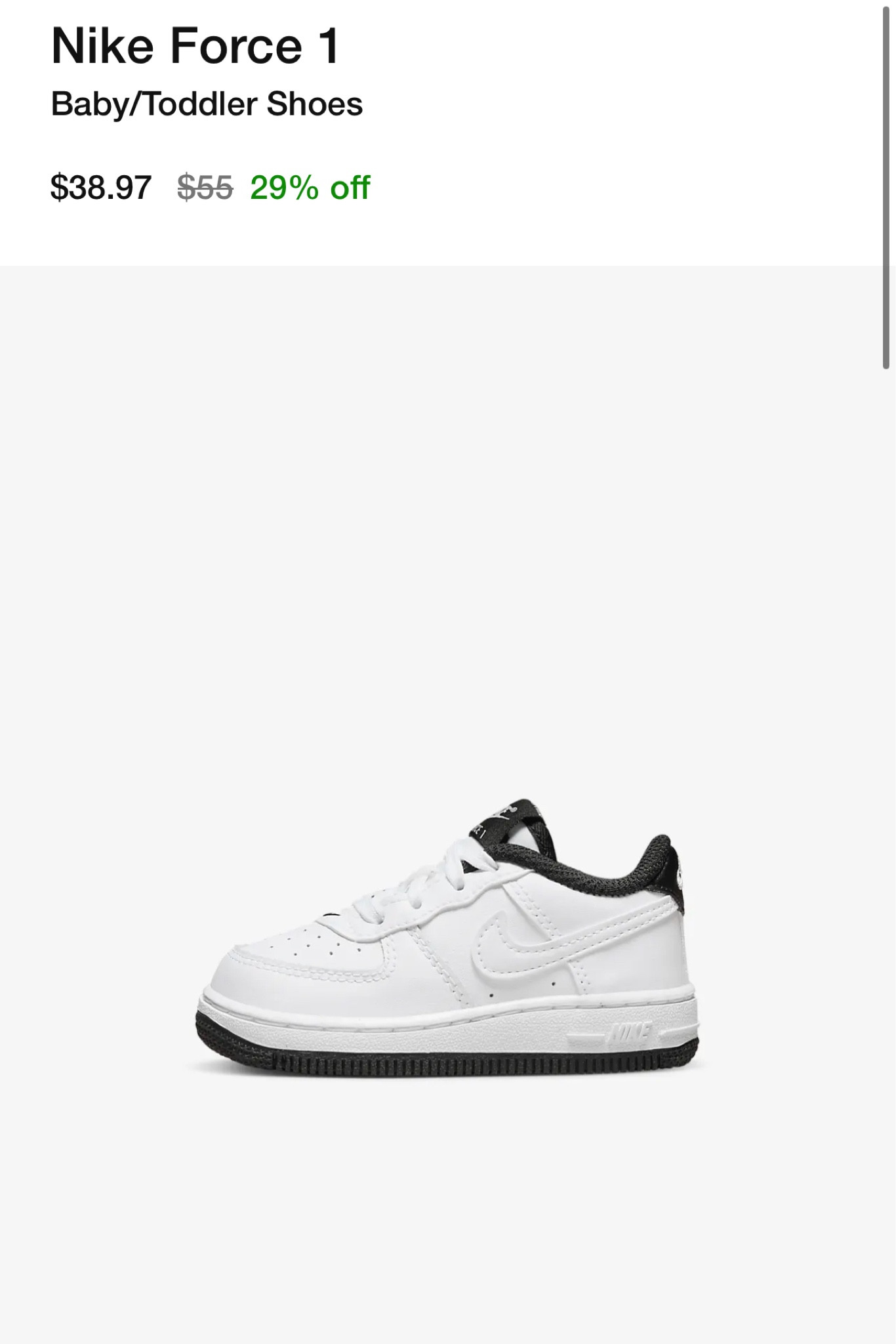 Nike force 1 toddler shoes on sale 

#LTKkids #LTKsalealert #LTKfit