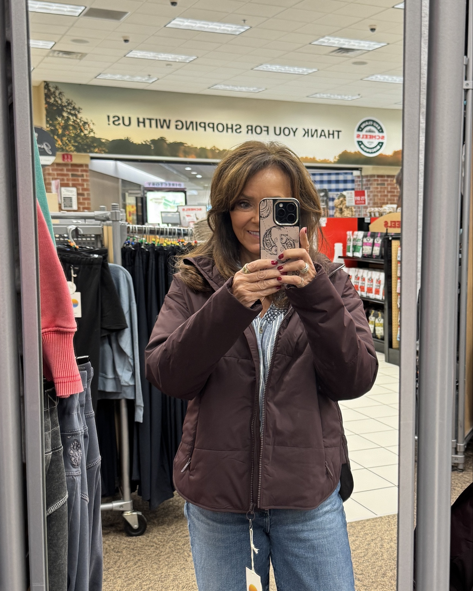 I’m loving the raisin color of this insulated jacket. I think we should add it to our cart, don’t you? Size down in this cost as it runs big  
kimbentley Fall insulated jacket , Vuori coat

#LTKFallSale 

#LTKSaleAlert #LTKActive