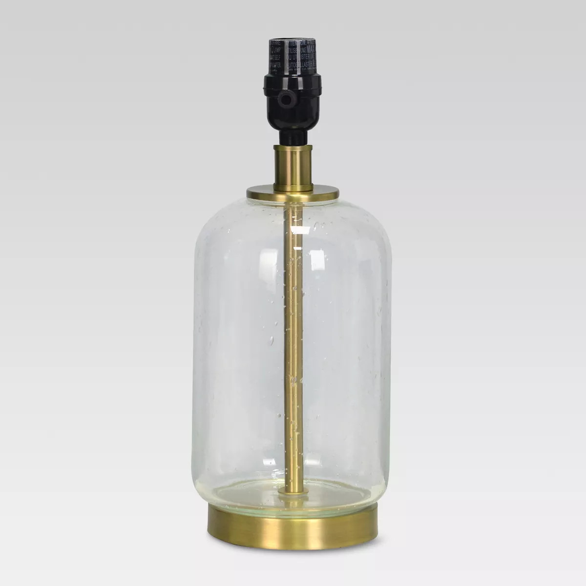 Bubble Glass with Brass Detail Small Lamp Base Clear - Threshold™ | Target