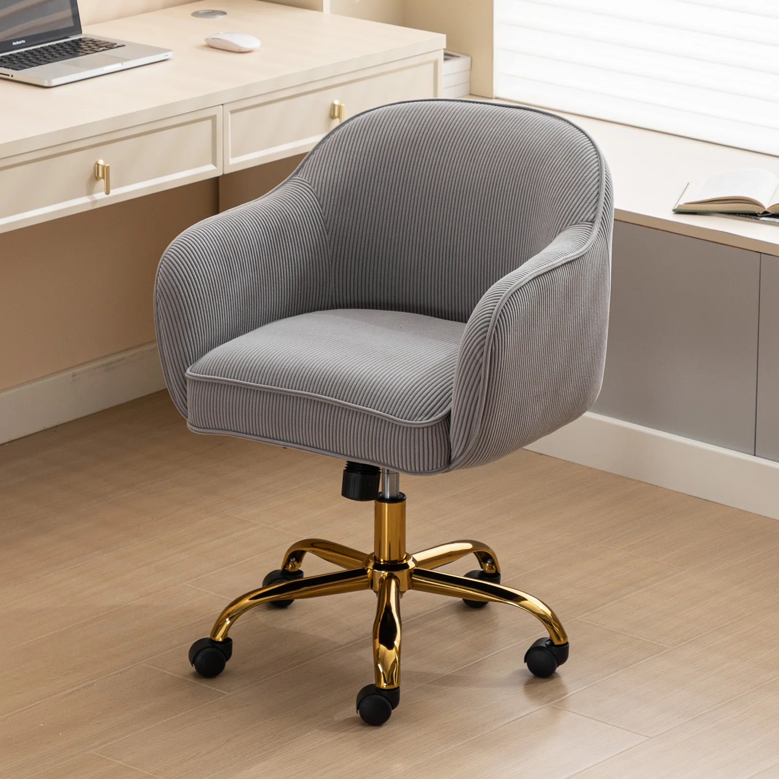 Mercer41 Dinorah Velvet Office Swivel Chair Height Adjustable & Reviews | Wayfair | Wayfair North America