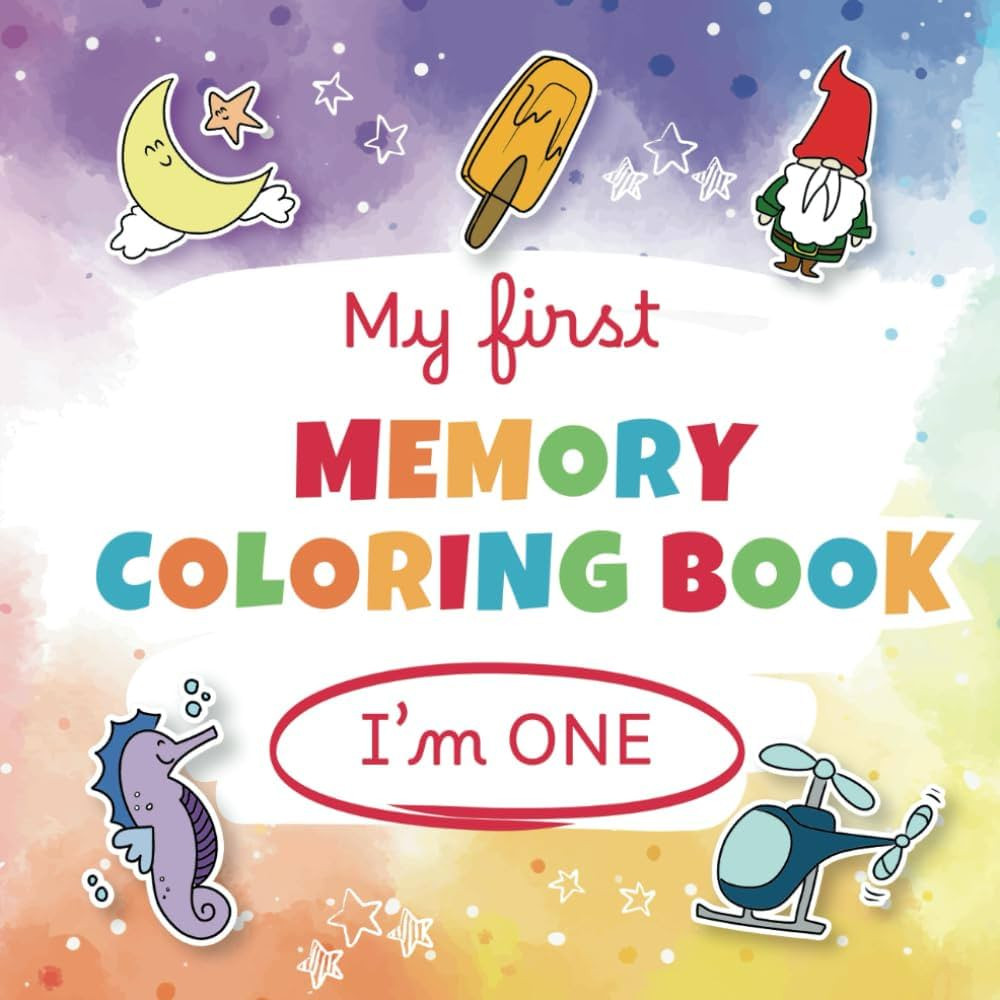 I’m one, my first memory coloring book: album with 50 illustrations to keep your children's dra... | Amazon (US)