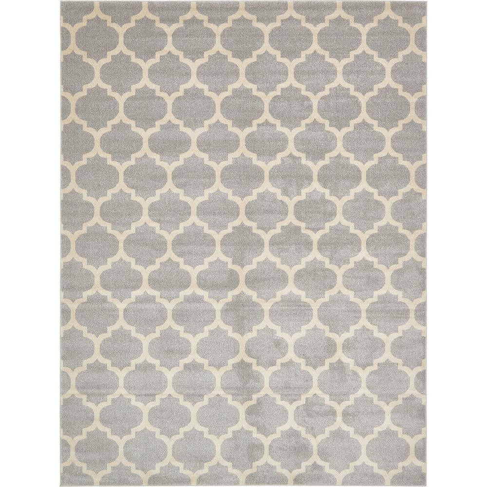 Unique Loom Trellis Philadelphia Light Gray/Beige 9' 0 x 12' 0 Area Rug-3115832 - The Home Depot | The Home Depot