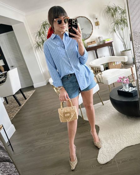My go-to button down is on sale under $20. Wardrobe staple! I size up for an oversized look. (Wearing size M here) Shorts are a new favorite and only $25! Run TTS and aren’t *too* short  

#LTKstyletip #LTKunder100 #LTKSale