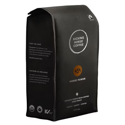 Kicking Horse Coffee 454 Horse Power Dark Roast Whole Bean 2.2 lb - Certified Organic Fairtrade Kosher Coffee N/A Pack of 1 | Target