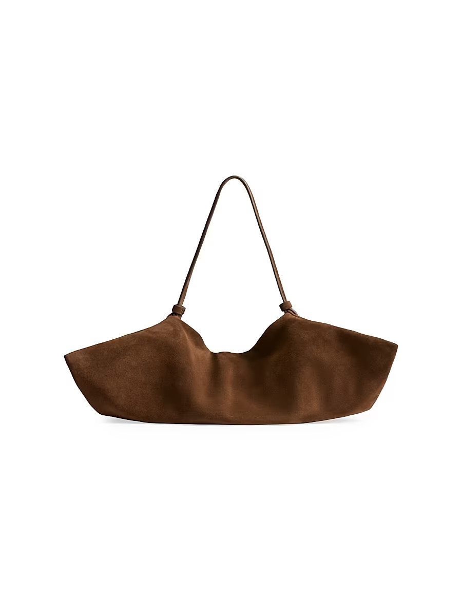 Women's Origami Suede Shoulder Bag - Chocolate | Saks Fifth Avenue