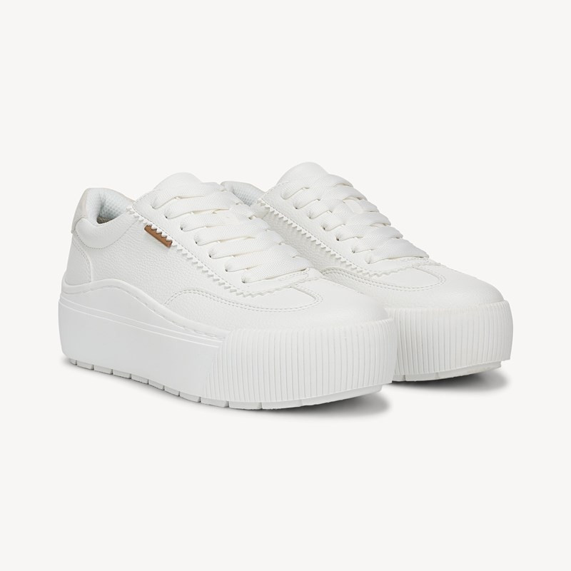Dr. Scholl's Women's Time Off Most Sneaker Shoes White Faux Leather DRSCH 9.0 M | Dr. Scholls