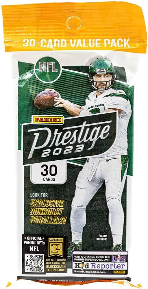 2023 Panini Prestige Football Trading Card Cello Value Pack - 30 Cards per Pack | Amazon (US)