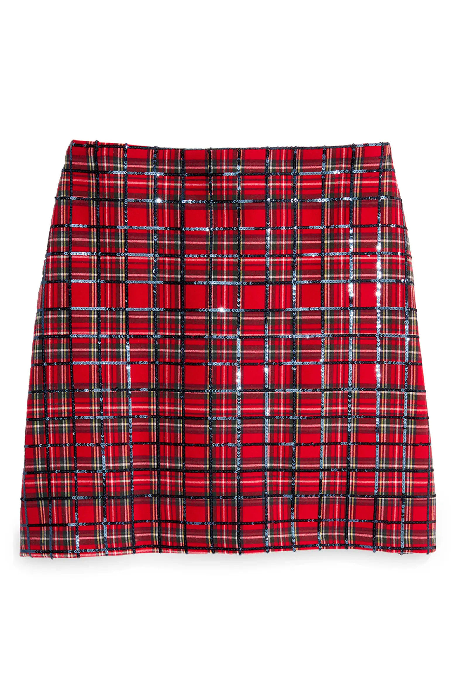 vineyard vines Tartan Sequin Miniskirt | Nordstrom | Nordstrom