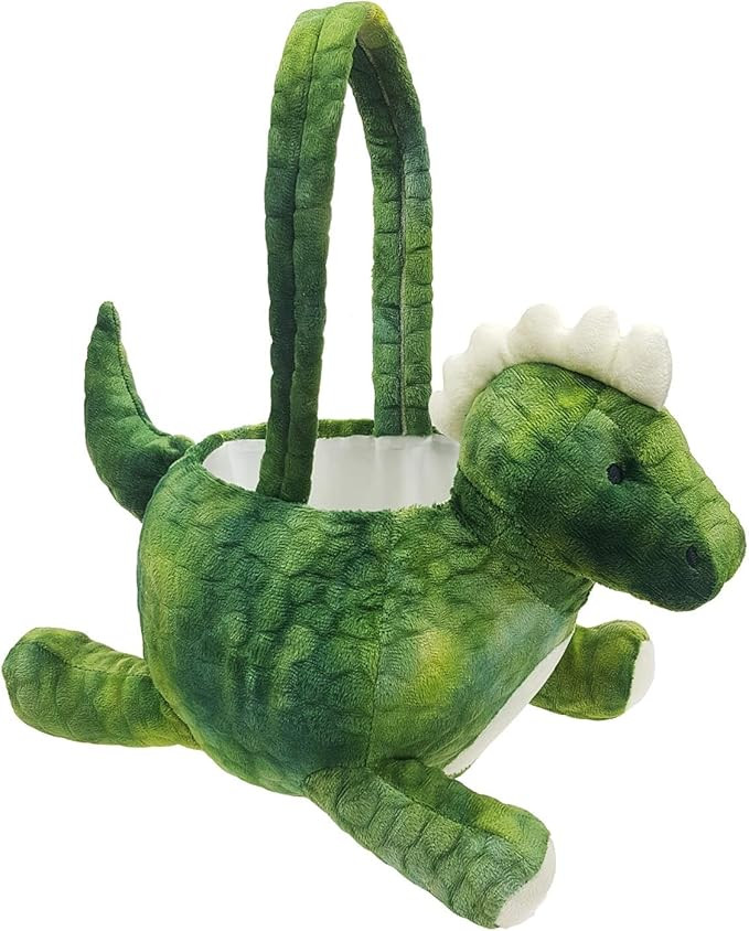 DearSun 3D Dinosaur Plush Basket Easter Egg Hunting Basket, Cute Animal Plush Baskets for Easter ... | Amazon (US)