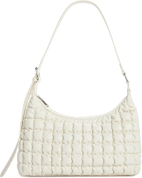 Quilted Crossbody Bags for Women Leather Vegan Pleated Plaid Purse Shoulder Bags Lightweight Puff... | Amazon (US)