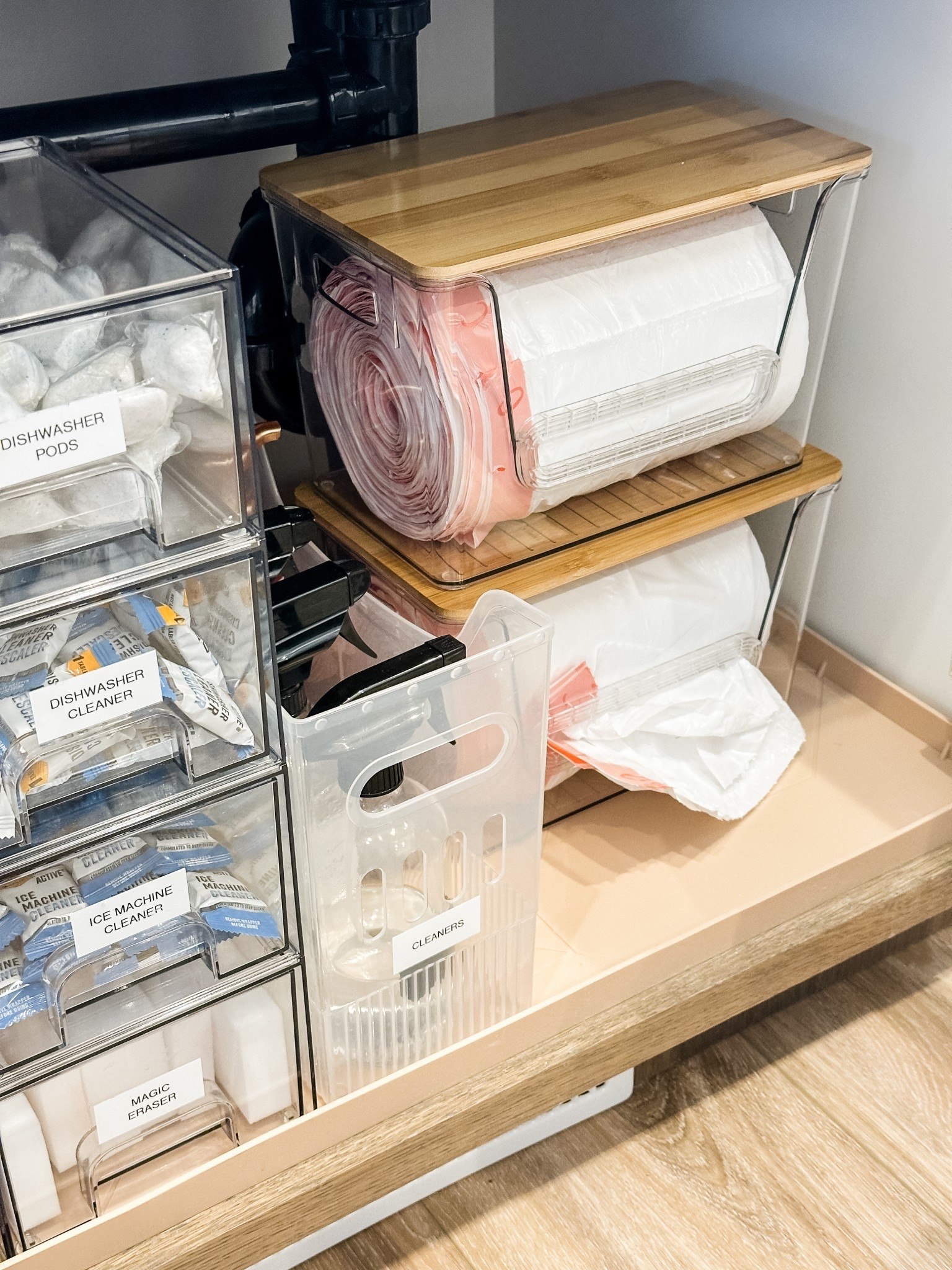 Under sink goals unlocked with these Delamu stackable organizers! The bamboo tops give them a modern, styled look while keeping fruits, veggies, and pantry staples perfectly organized. Space-saving, functional, and pretty enough to keep on the counter—yes please.

pantry storage, kitchen organization, Amazon home finds, stackable bins, bamboo containers, spring refresh, produce storage, clean kitchen, home organization

#LTKHome #LTKFamily #LTKStyleTip