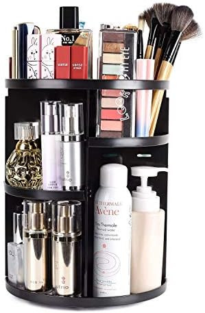 sanipoe 360 Rotating Makeup Organizer, DIY Adjustable Makeup Carousel Spinning Holder Storage Rac... | Amazon (US)