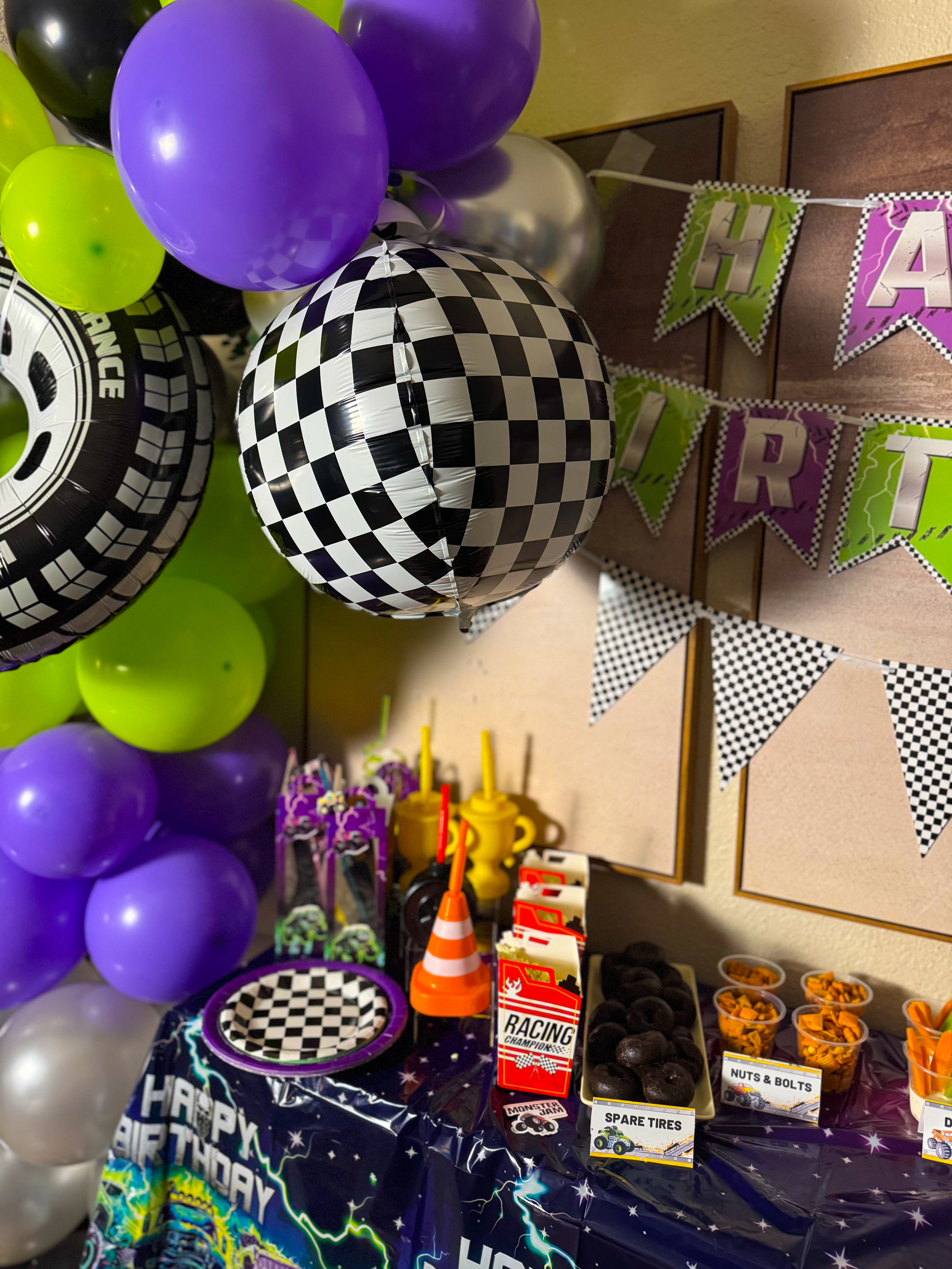 Monster Jam birthday party setup and birthday party idea.  

 #LTKmomlife #LTKBaby #LTKKids