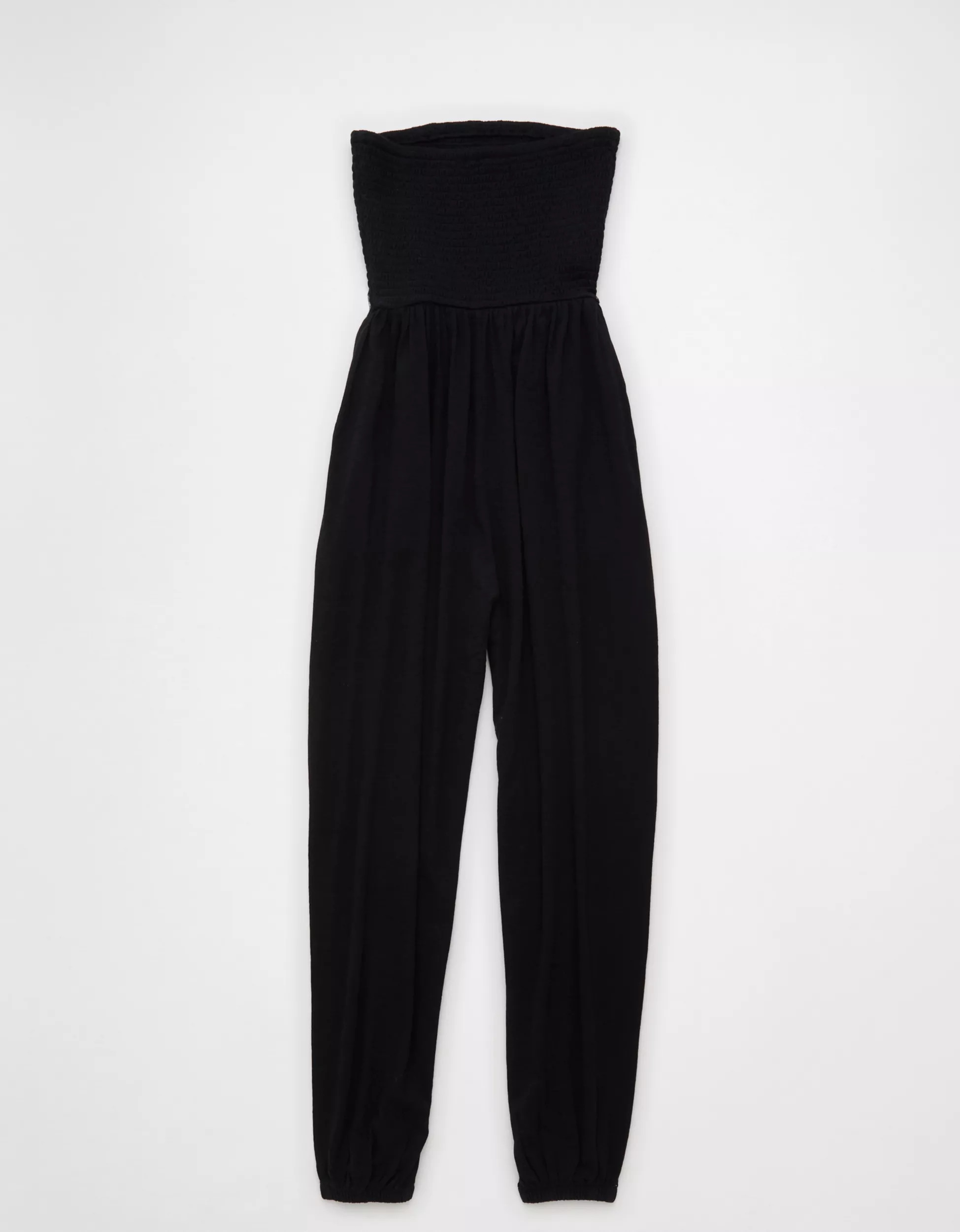 AE Sunchaser Knit Smocked Tube Jumpsuit | American Eagle Outfitters (US & CA)