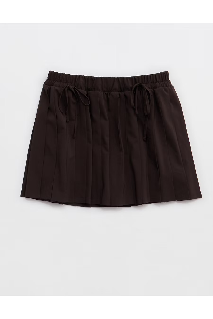 OFFLINE By Aerie Pleated Bow Skirt Women's Deep Earth M | American Eagle Outfitters (US & CA)