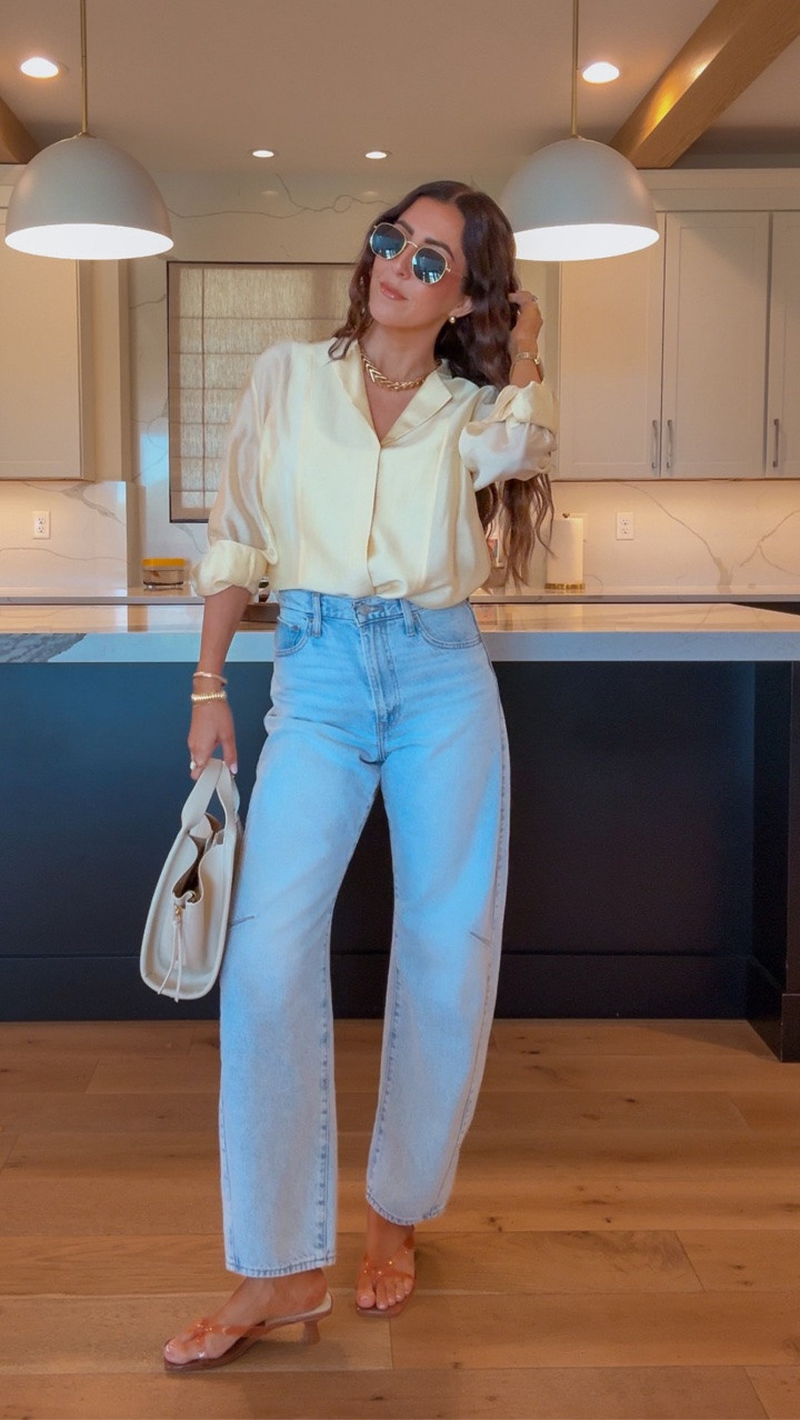 Yellow button down is in a size small and jeans are a size 26! I’d size up in the jeans for a better fit. 

Zara finds, Zara fashion 
@Zara

#LTKootd #LTKgrwm #LTKSaleAlert