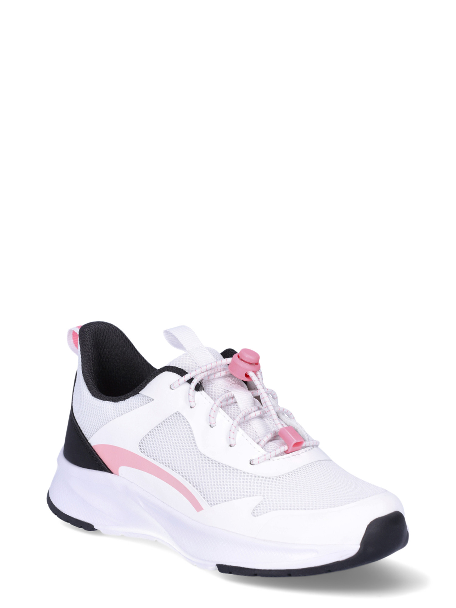 Athletic Works Little Girl & Big Mesh Jogger Bungee Pull Sneakers | Walmart (US)